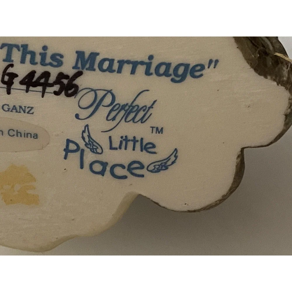Ganz 95' Wedding‎ Cake Topper Bride & Groom Bless This Marriage Figure G4456 Vtg